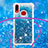Custodia Silicone Cover Morbida Bling-Bling con Cinghia Cordino Mano S03 per Samsung Galaxy A10s