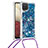 Custodia Silicone Cover Morbida Bling-Bling con Cinghia Cordino Mano S03 per Samsung Galaxy A12 5G