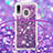 Custodia Silicone Cover Morbida Bling-Bling con Cinghia Cordino Mano S03 per Samsung Galaxy A20