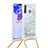 Custodia Silicone Cover Morbida Bling-Bling con Cinghia Cordino Mano S03 per Samsung Galaxy A21 European