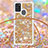Custodia Silicone Cover Morbida Bling-Bling con Cinghia Cordino Mano S03 per Samsung Galaxy A21s