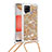 Custodia Silicone Cover Morbida Bling-Bling con Cinghia Cordino Mano S03 per Samsung Galaxy A42 5G