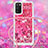 Custodia Silicone Cover Morbida Bling-Bling con Cinghia Cordino Mano S03 per Samsung Galaxy F02S SM-E025F