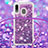 Custodia Silicone Cover Morbida Bling-Bling con Cinghia Cordino Mano S03 per Samsung Galaxy M10S