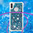 Custodia Silicone Cover Morbida Bling-Bling con Cinghia Cordino Mano S03 per Samsung Galaxy M11