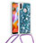 Custodia Silicone Cover Morbida Bling-Bling con Cinghia Cordino Mano S03 per Samsung Galaxy M11