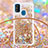 Custodia Silicone Cover Morbida Bling-Bling con Cinghia Cordino Mano S03 per Samsung Galaxy M30s