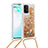 Custodia Silicone Cover Morbida Bling-Bling con Cinghia Cordino Mano S03 per Samsung Galaxy M80S