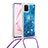 Custodia Silicone Cover Morbida Bling-Bling con Cinghia Cordino Mano S03 per Samsung Galaxy Note 10 Lite