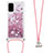 Custodia Silicone Cover Morbida Bling-Bling con Cinghia Cordino Mano S03 per Samsung Galaxy S20 5G