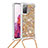 Custodia Silicone Cover Morbida Bling-Bling con Cinghia Cordino Mano S03 per Samsung Galaxy S20 FE (2022) 5G