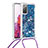 Custodia Silicone Cover Morbida Bling-Bling con Cinghia Cordino Mano S03 per Samsung Galaxy S20 FE (2022) 5G