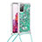 Custodia Silicone Cover Morbida Bling-Bling con Cinghia Cordino Mano S03 per Samsung Galaxy S20 FE 4G