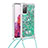 Custodia Silicone Cover Morbida Bling-Bling con Cinghia Cordino Mano S03 per Samsung Galaxy S20 FE 5G