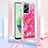 Custodia Silicone Cover Morbida Bling-Bling con Cinghia Cordino Mano S03 per Xiaomi Poco X5 5G