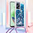 Custodia Silicone Cover Morbida Bling-Bling con Cinghia Cordino Mano S03 per Xiaomi Poco X5 5G