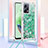 Custodia Silicone Cover Morbida Bling-Bling con Cinghia Cordino Mano S03 per Xiaomi Poco X5 5G Verde