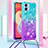 Custodia Silicone Cover Morbida Bling-Bling con Cinghia Cordino Mano YB1 per Samsung Galaxy A04 4G