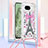 Custodia Silicone Cover Morbida Bling-Bling con Cinghia Cordino Mano YB2 per Google Pixel 8a 5G Oro Rosa