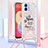 Custodia Silicone Cover Morbida Bling-Bling con Cinghia Cordino Mano YB2 per Samsung Galaxy A04E