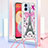 Custodia Silicone Cover Morbida Bling-Bling con Cinghia Cordino Mano YB2 per Samsung Galaxy F04