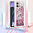 Custodia Silicone Cover Morbida Bling-Bling con Cinghia Cordino Mano YB3 per Motorola Moto G Stylus (2023) 5G Lavanda