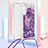 Custodia Silicone Cover Morbida Bling-Bling con Cinghia Cordino Mano YB3 per Samsung Galaxy A34 5G Viola