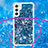 Custodia Silicone Cover Morbida Bling-Bling con Cinghia Cordino Mano YB3 per Samsung Galaxy Quantum4 5G