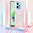 Custodia Silicone Cover Morbida Bling-Bling con Cinghia Cordino Mano YB3 per Xiaomi Poco X5 5G Oro Rosa
