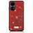 Custodia Silicone Cover Morbida Bling-Bling LD1 per Huawei P50 Rosso