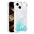 Custodia Silicone Cover Morbida Bling-Bling S01 per Apple iPhone 14 Cielo Blu