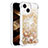 Custodia Silicone Cover Morbida Bling-Bling S01 per Apple iPhone 14 Oro