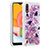 Custodia Silicone Cover Morbida Bling-Bling S01 per Samsung Galaxy A01 SM-A015 Lavanda