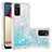 Custodia Silicone Cover Morbida Bling-Bling S01 per Samsung Galaxy A02s Cielo Blu