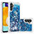 Custodia Silicone Cover Morbida Bling-Bling S01 per Samsung Galaxy A04s Blu