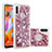 Custodia Silicone Cover Morbida Bling-Bling S01 per Samsung Galaxy A11 Rosso