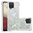 Custodia Silicone Cover Morbida Bling-Bling S01 per Samsung Galaxy A12 5G Argento