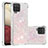 Custodia Silicone Cover Morbida Bling-Bling S01 per Samsung Galaxy A12 Nacho Rosa