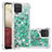 Custodia Silicone Cover Morbida Bling-Bling S01 per Samsung Galaxy A12 Nacho Verde