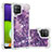 Custodia Silicone Cover Morbida Bling-Bling S01 per Samsung Galaxy A22 4G Viola