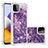 Custodia Silicone Cover Morbida Bling-Bling S01 per Samsung Galaxy A22s 5G Viola