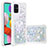 Custodia Silicone Cover Morbida Bling-Bling S01 per Samsung Galaxy A51 4G Argento