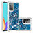 Custodia Silicone Cover Morbida Bling-Bling S01 per Samsung Galaxy A52 4G Blu