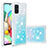 Custodia Silicone Cover Morbida Bling-Bling S01 per Samsung Galaxy A71 4G A715 Cielo Blu