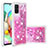 Custodia Silicone Cover Morbida Bling-Bling S01 per Samsung Galaxy A71 5G Rosa Caldo