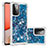 Custodia Silicone Cover Morbida Bling-Bling S01 per Samsung Galaxy A72 4G Blu