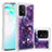 Custodia Silicone Cover Morbida Bling-Bling S01 per Samsung Galaxy A91 Viola