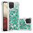 Custodia Silicone Cover Morbida Bling-Bling S01 per Samsung Galaxy F12 Verde