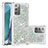 Custodia Silicone Cover Morbida Bling-Bling S01 per Samsung Galaxy Note 20 5G Argento