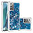 Custodia Silicone Cover Morbida Bling-Bling S01 per Samsung Galaxy Note 20 5G Blu